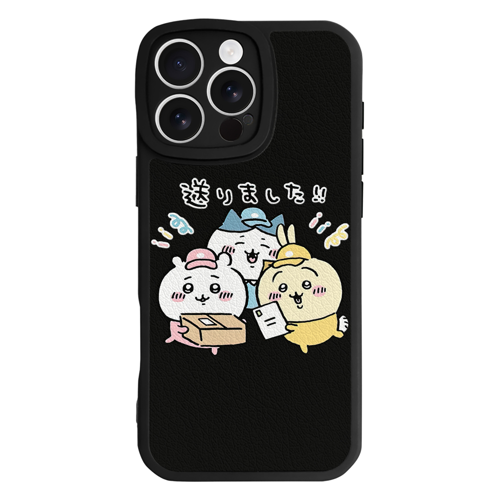 （画像用） ちいかわ ハチワレ Chii-kawa hachiware 【iPhone 16シリーズ対応】シリコンスマホケース（レザー調） 材質：シリコン